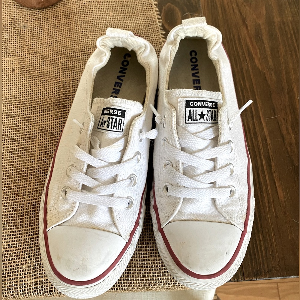 Slip on White All star Converse. Size 8.5